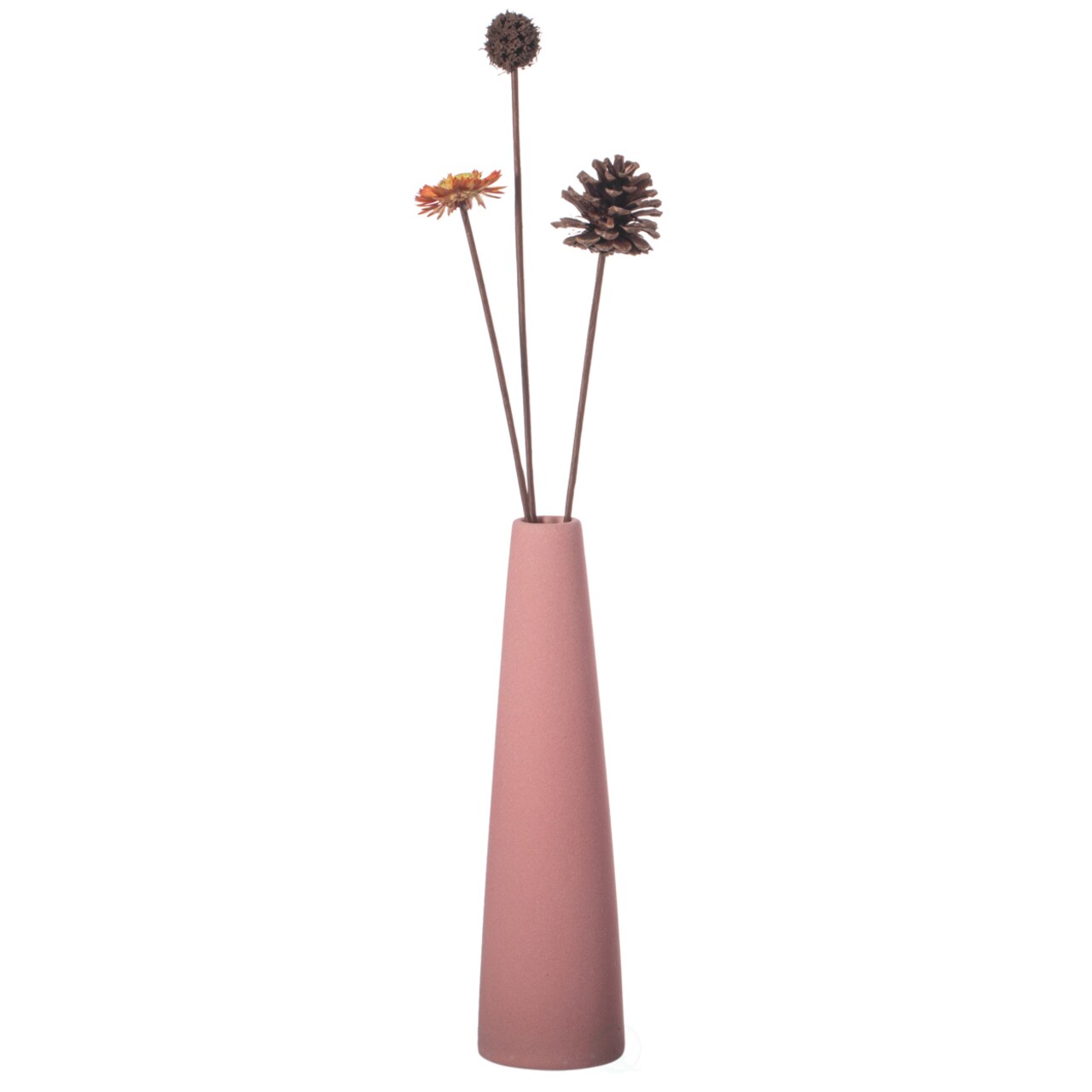 Contemporary Ceramic Cone Shape Table Vase 8 Inch Pastel Flower Holder